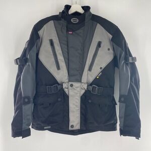 VTG Belstaff Motorcycle Textile Jacket Cordura w Liner Black Gray Sz M